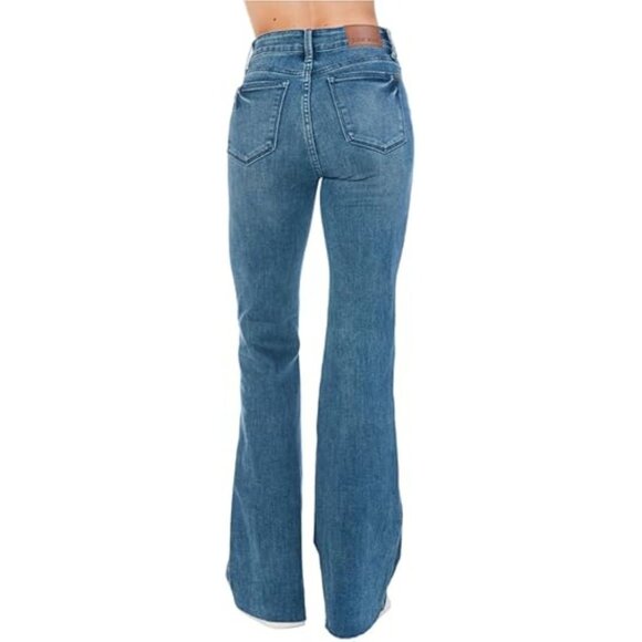 NWT Judy Blue Mid Rise Tummy Control Flare Jeans Size 7/28 - Picture 8 of 8